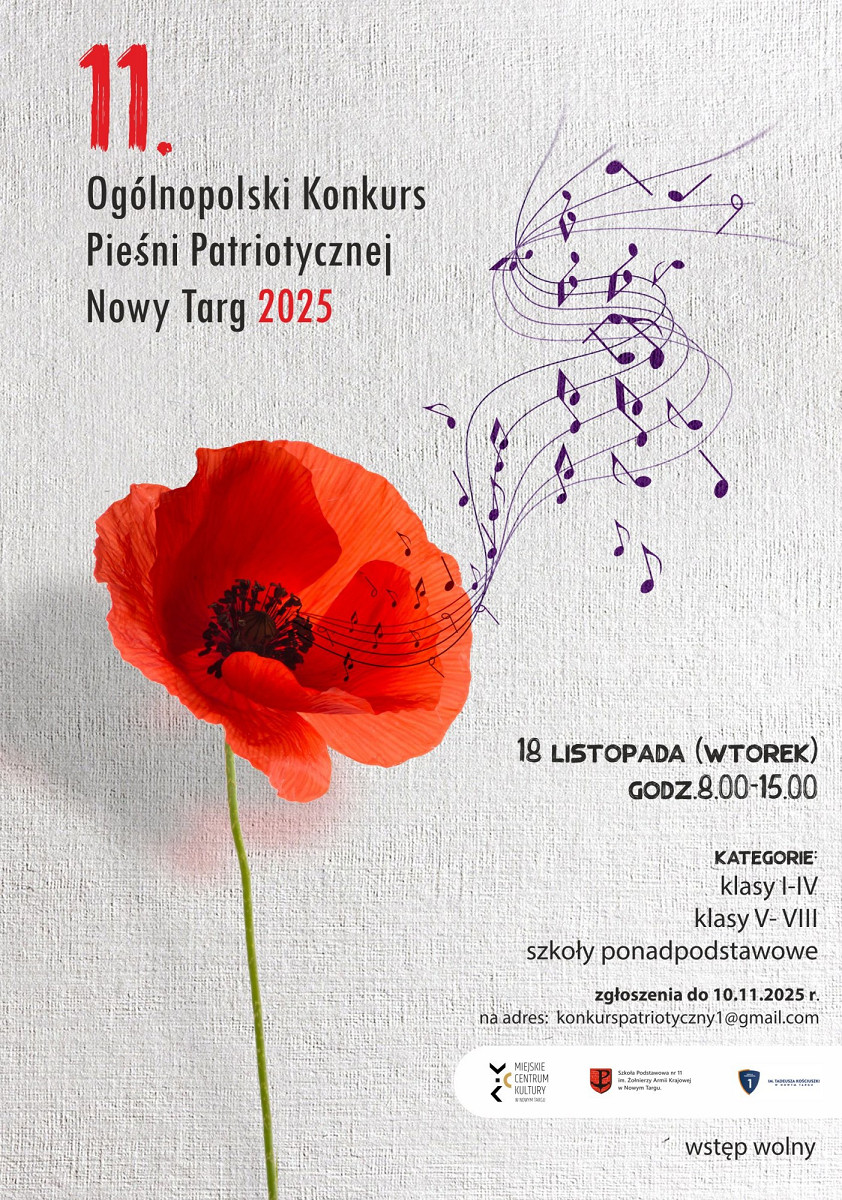 11. Ogólnopolski Konkurs Pieśni Patriotycznej, Nowy Targ 2025
