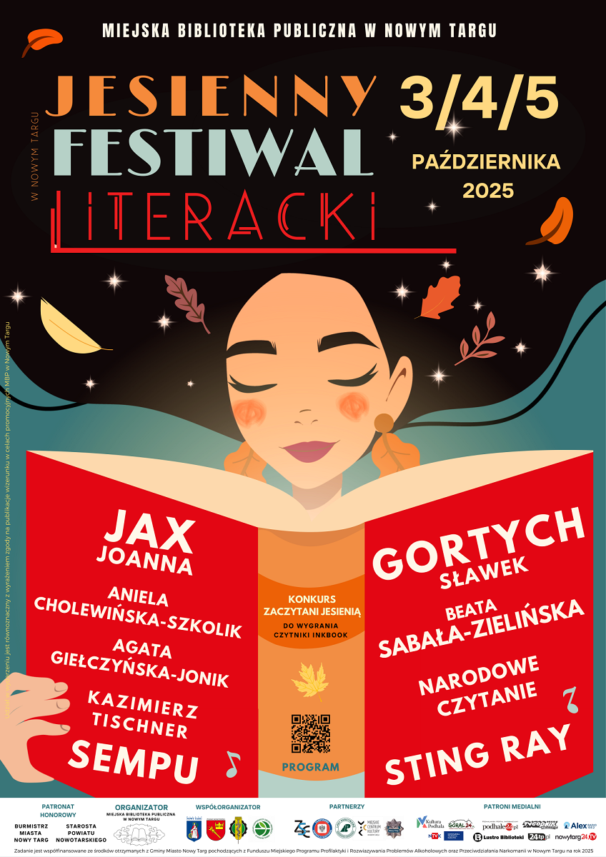 Zapraszamy na 2.Jesienny Festiwal Literacki w Nowym Targu