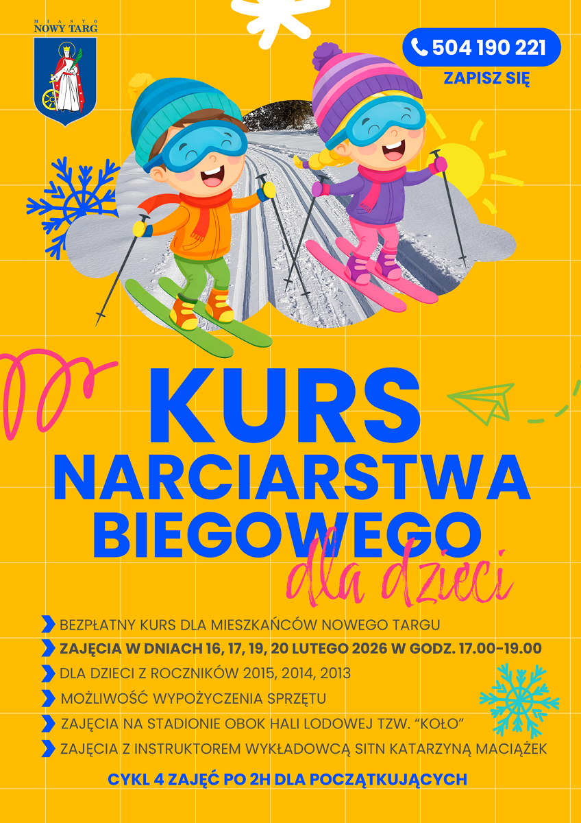 Bezpłatny kurs narciarstwa biegowego dla dzieci z klas 4-6!