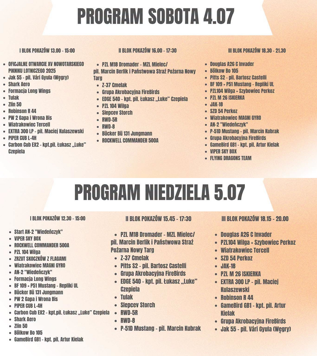 XV Nowotarski Piknik Lotniczy