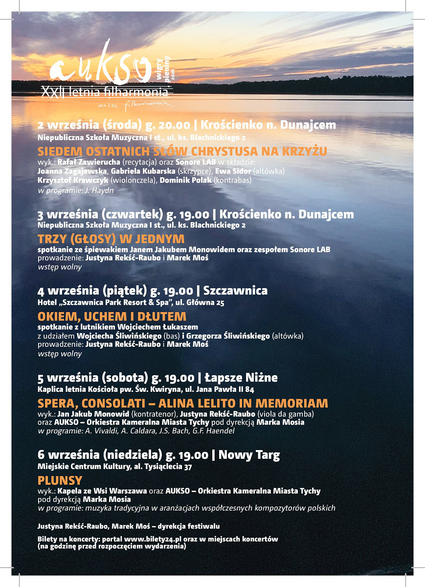 XXII Letnia Filharmonia AUKSO Pieniny 2026