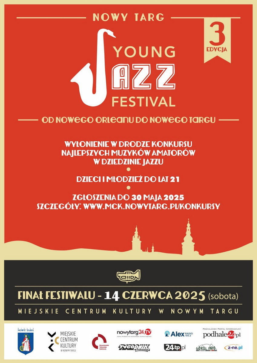 Startuje trzecia edycja Festiwalu "Young Jazz Festival: Od Nowego Orleanu do Nowego Targu"