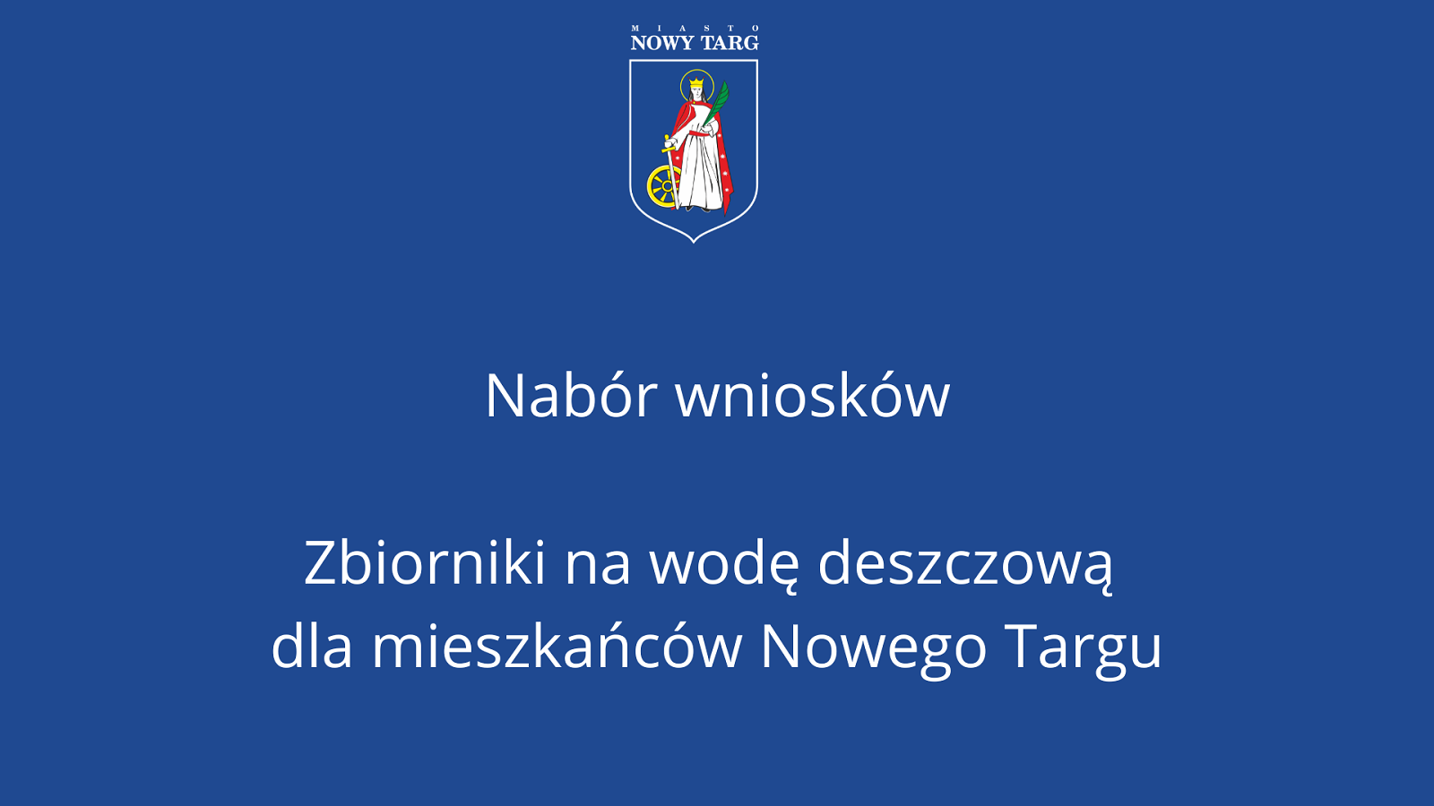 Zbiorniki na wodę deszczową dla mieszkańców Nowego Targu